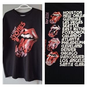 Rolling Stones Hackney Diamonds 2024 Tour Mens XL Black Short-Sleeve. Pre-owned